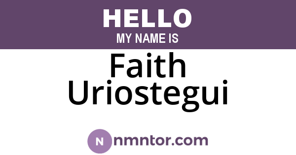 Faith Uriostegui