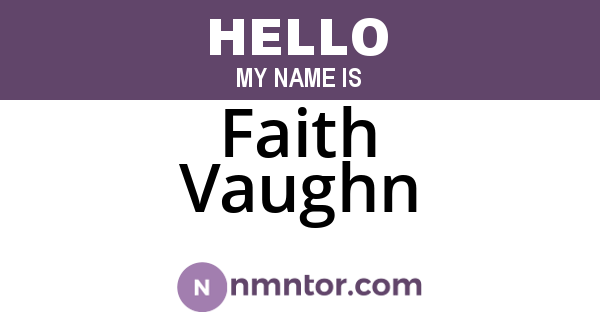 Faith Vaughn