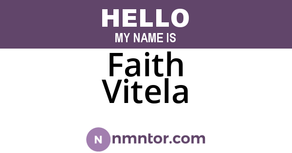 Faith Vitela