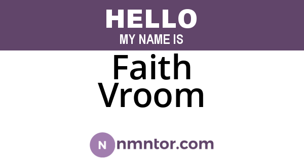 Faith Vroom