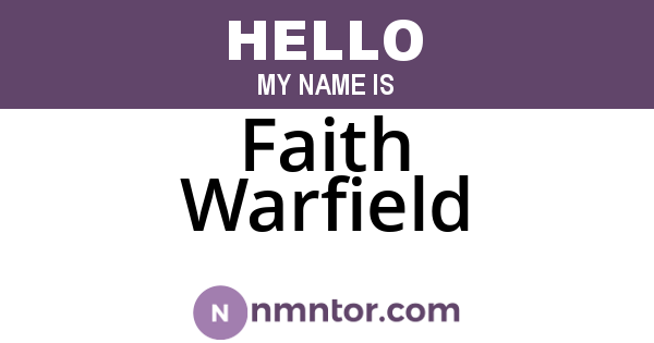 Faith Warfield