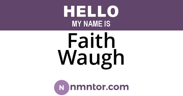 Faith Waugh