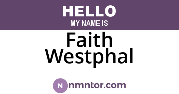 Faith Westphal