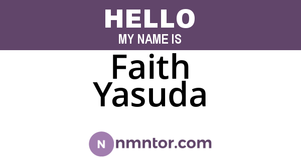 Faith Yasuda