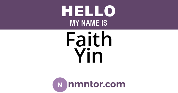 Faith Yin