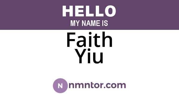 Faith Yiu