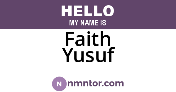 Faith Yusuf