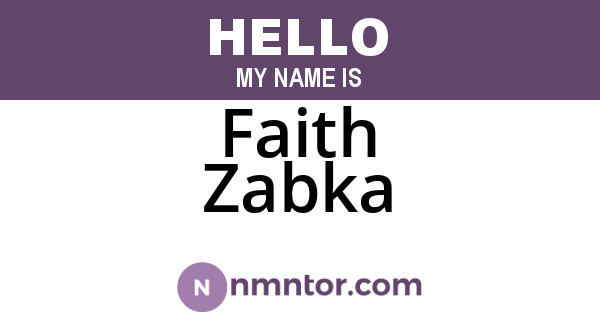 Faith Zabka