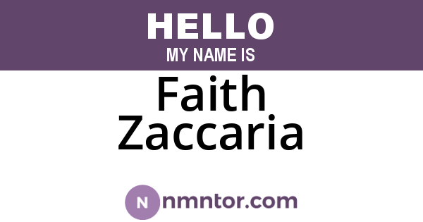 Faith Zaccaria