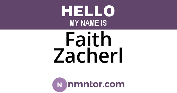 Faith Zacherl