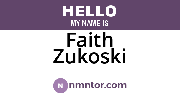 Faith Zukoski
