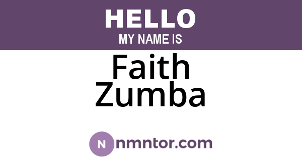 Faith Zumba