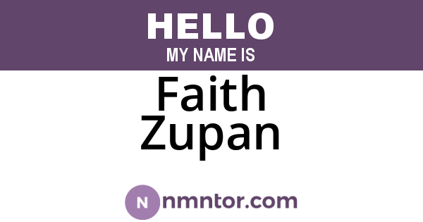 Faith Zupan