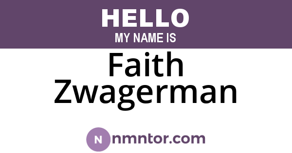 Faith Zwagerman