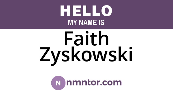 Faith Zyskowski