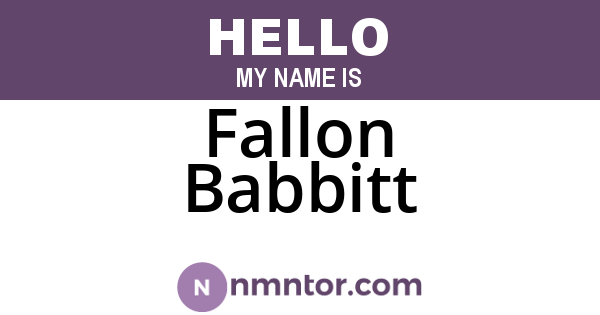 Fallon Babbitt