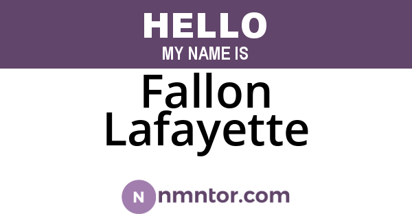 Fallon Lafayette