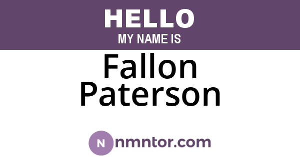 Fallon Paterson