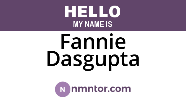 Fannie Dasgupta