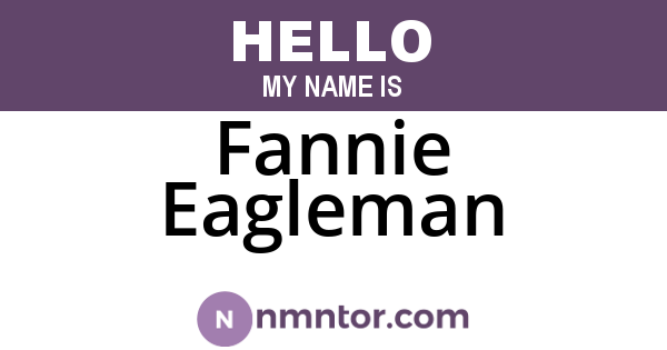 Fannie Eagleman