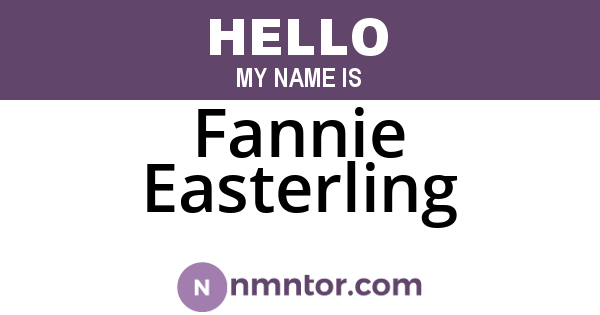 Fannie Easterling