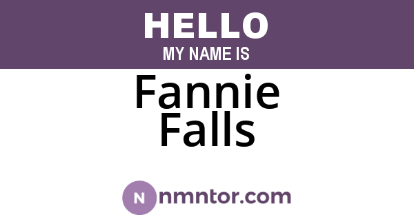 Fannie Falls