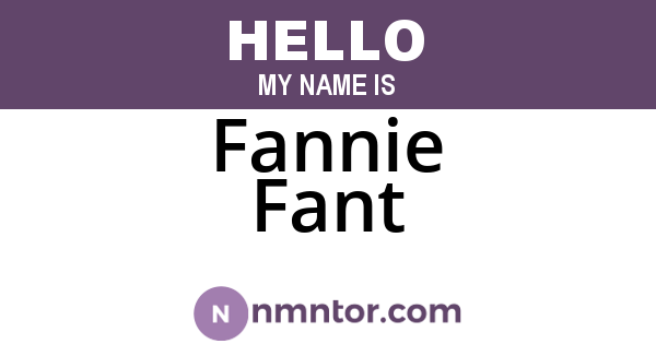 Fannie Fant