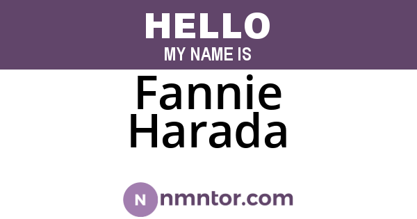 Fannie Harada
