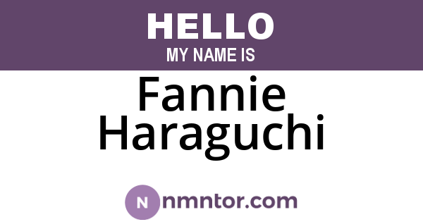 Fannie Haraguchi