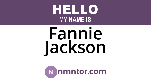 Fannie Jackson