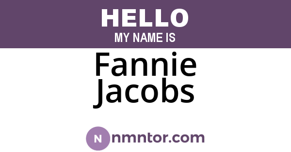 Fannie Jacobs