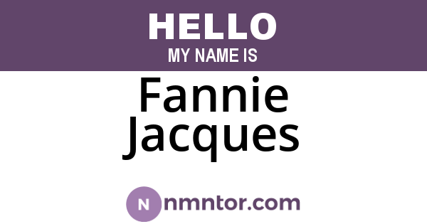 Fannie Jacques
