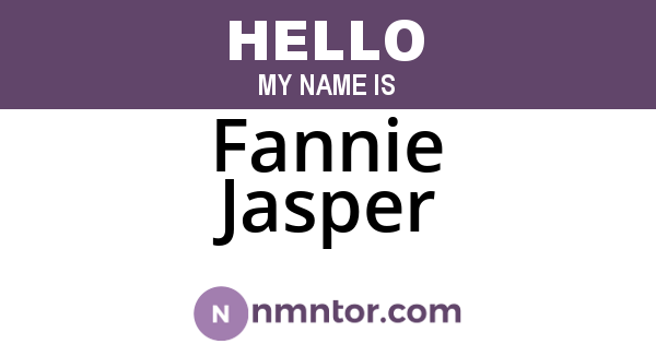 Fannie Jasper