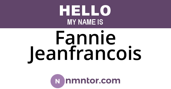 Fannie Jeanfrancois