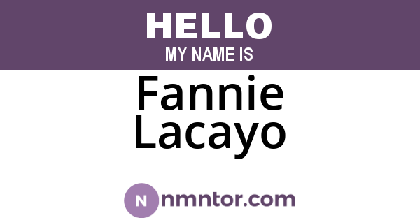 Fannie Lacayo