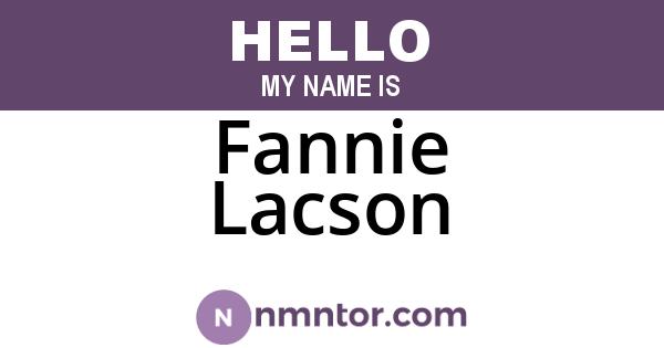 Fannie Lacson