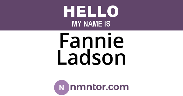 Fannie Ladson