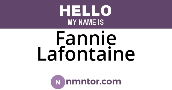 Fannie Lafontaine