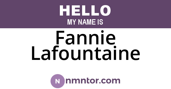 Fannie Lafountaine