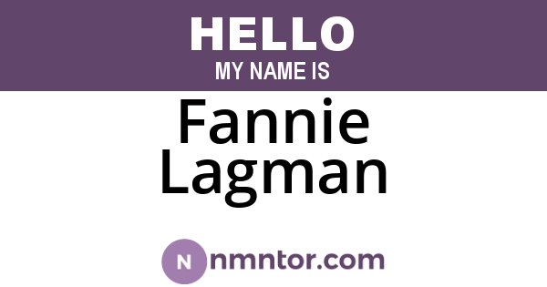 Fannie Lagman