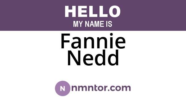 Fannie Nedd