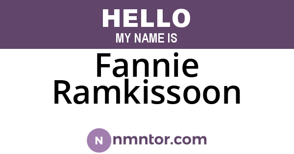 Fannie Ramkissoon