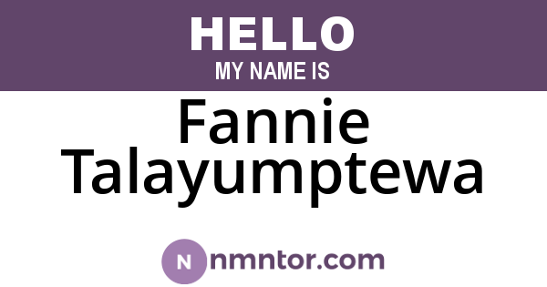 Fannie Talayumptewa