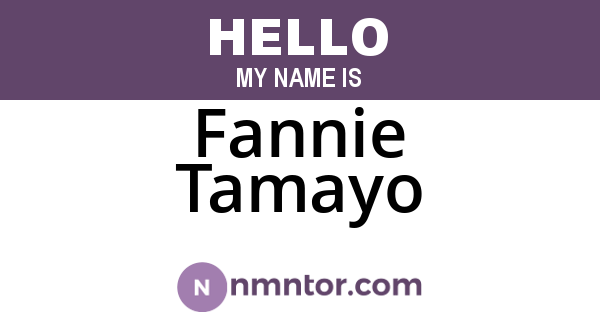 Fannie Tamayo