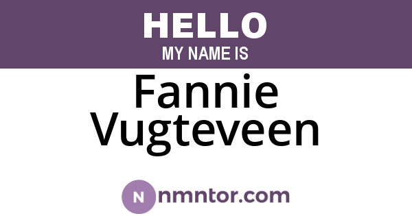 Fannie Vugteveen