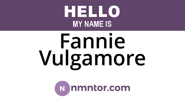 Fannie Vulgamore