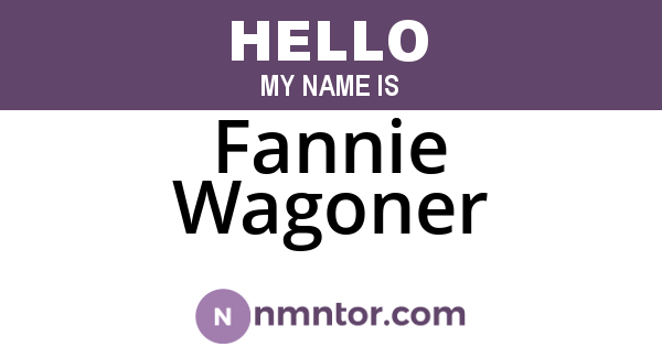 Fannie Wagoner