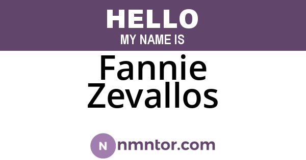 Fannie Zevallos