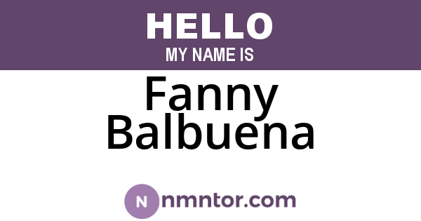 Fanny Balbuena