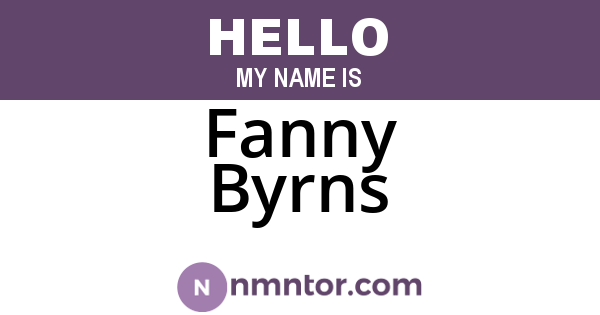 Fanny Byrns